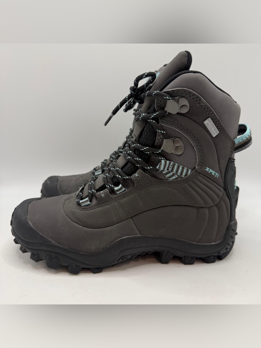 XPETI Thermator Waterproof Insulated Hiking Boots Women’s 8US Gray Teal